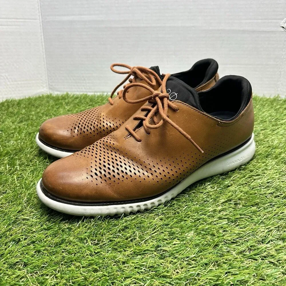 Cole Haan Zerogrand 2.0 Laser Wingtip Leather Shoes C27879 Mens Size 10W